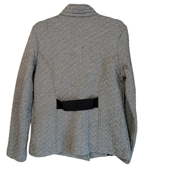 Cabi Herringbone Quilted Moto Jacket Black White Medium Classic Fall Minimalist - Picture 6 of 7